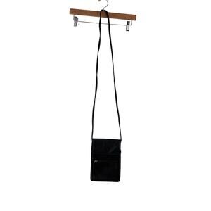 Great American Leather Works 100% Genuine Black Small Crossbody Minimalist 6x8"